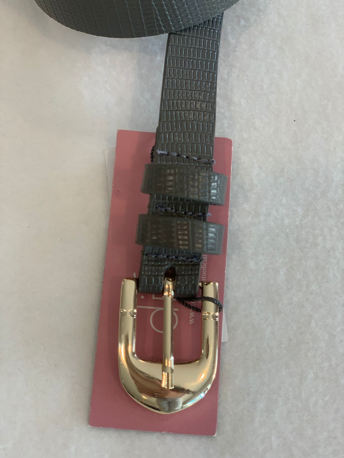 CINTO 20MM FIVELA METAL CINZA