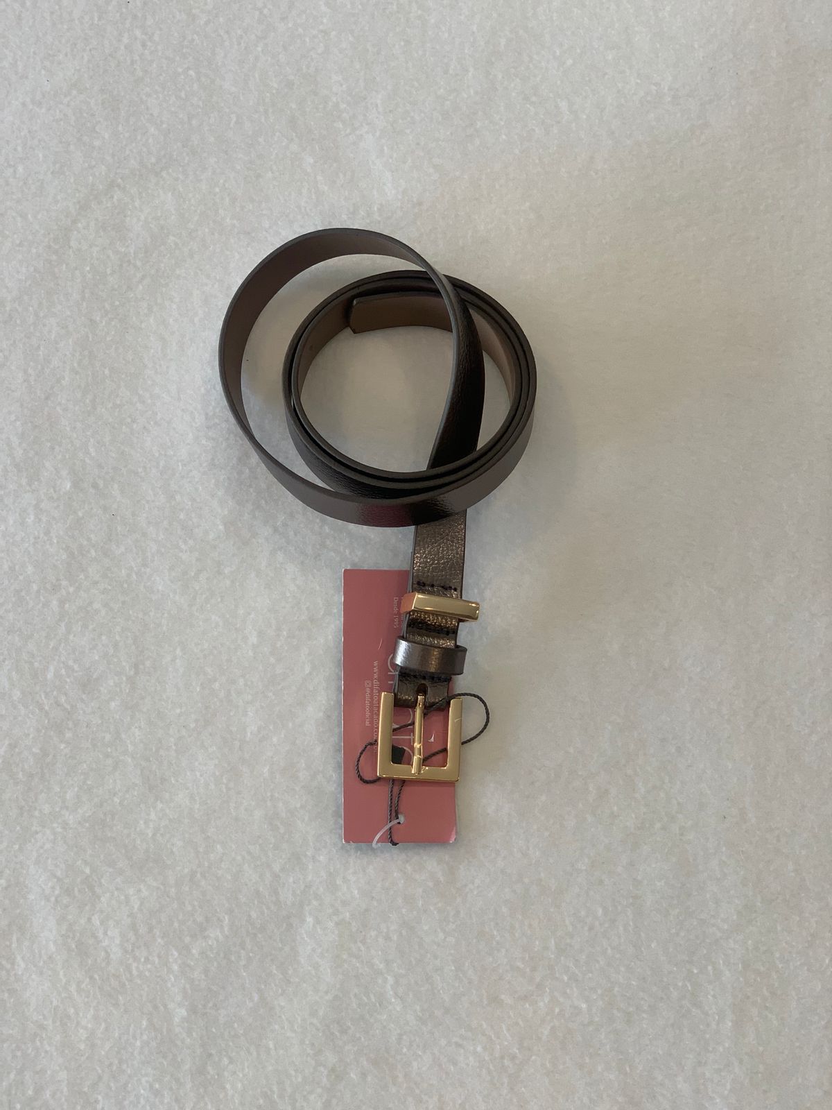 CINTO 20MM FIVELA METAL PASSANTE DUPLO COR:CINZA CINTILANTE