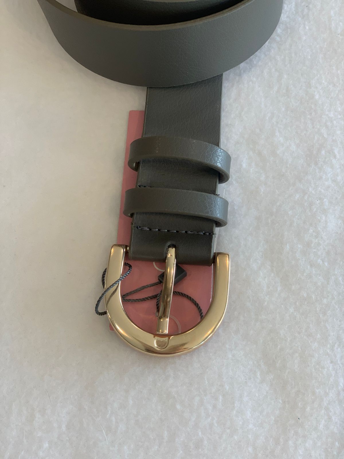 CINTO 35MM FIVELA METAL MEIA LUA PASSANTE DUPLO COR:CINZA